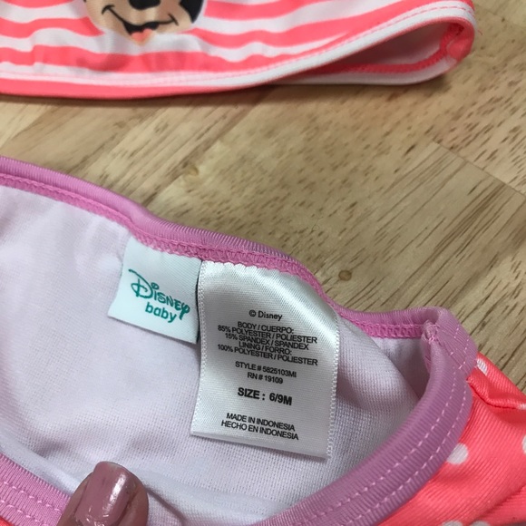💥 Disney Baby Minnie Two-piece Swimsuit 6-9 months - Picture 2 of 6